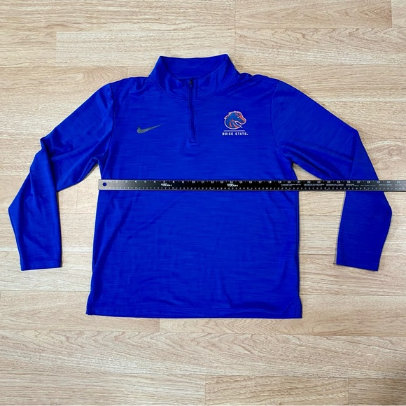 Nike Boise State Broncos Pullover Men’s Large Blue 1/4 Zip Dri-Fit Shirt Jacket - Picture 3 of 9